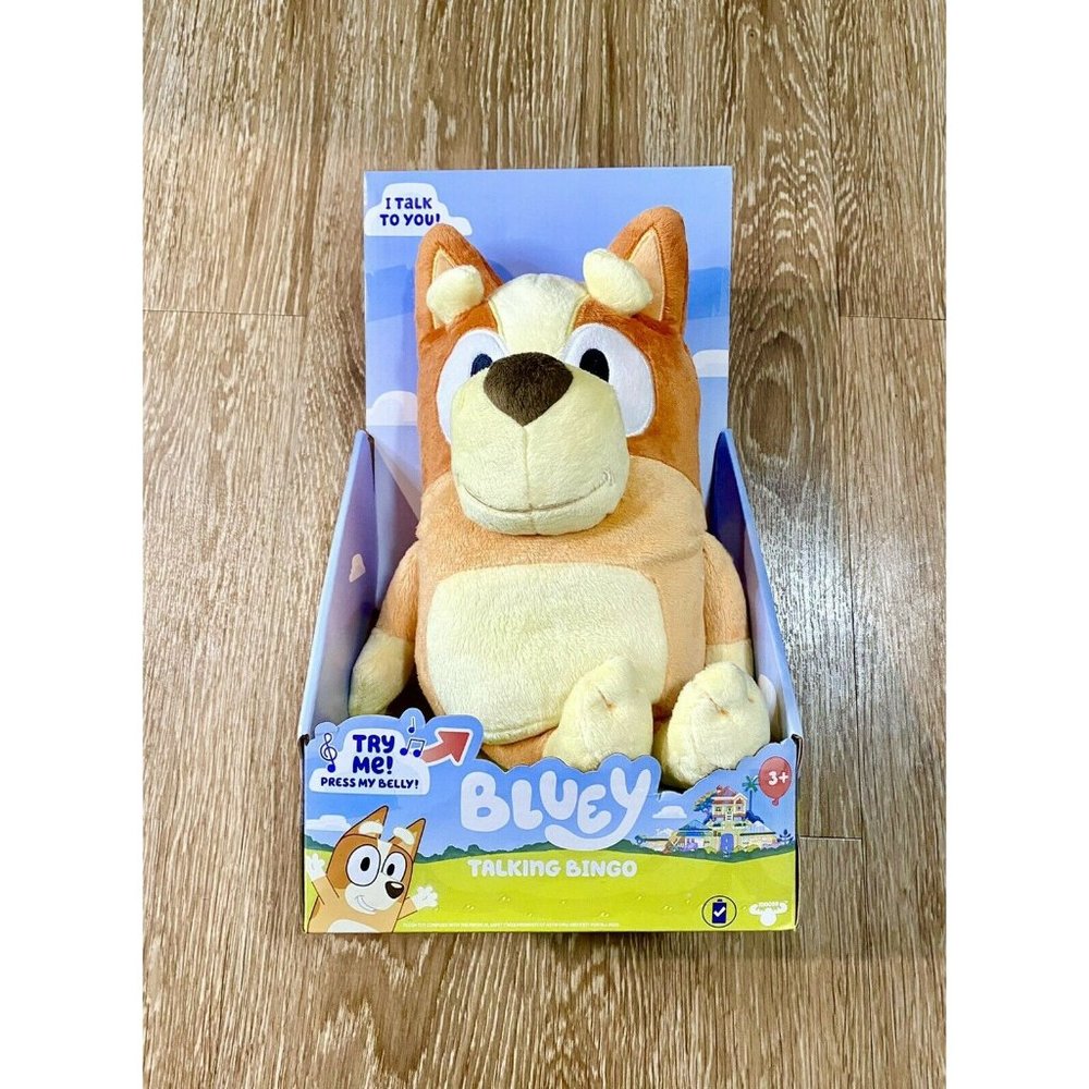 Bluey Bingo Talking Plush Says 9 Phrases & Sings  Bluey Theme Song